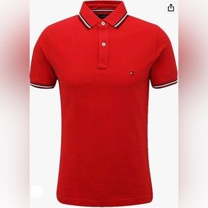 red tommy hilfiger dress shirt